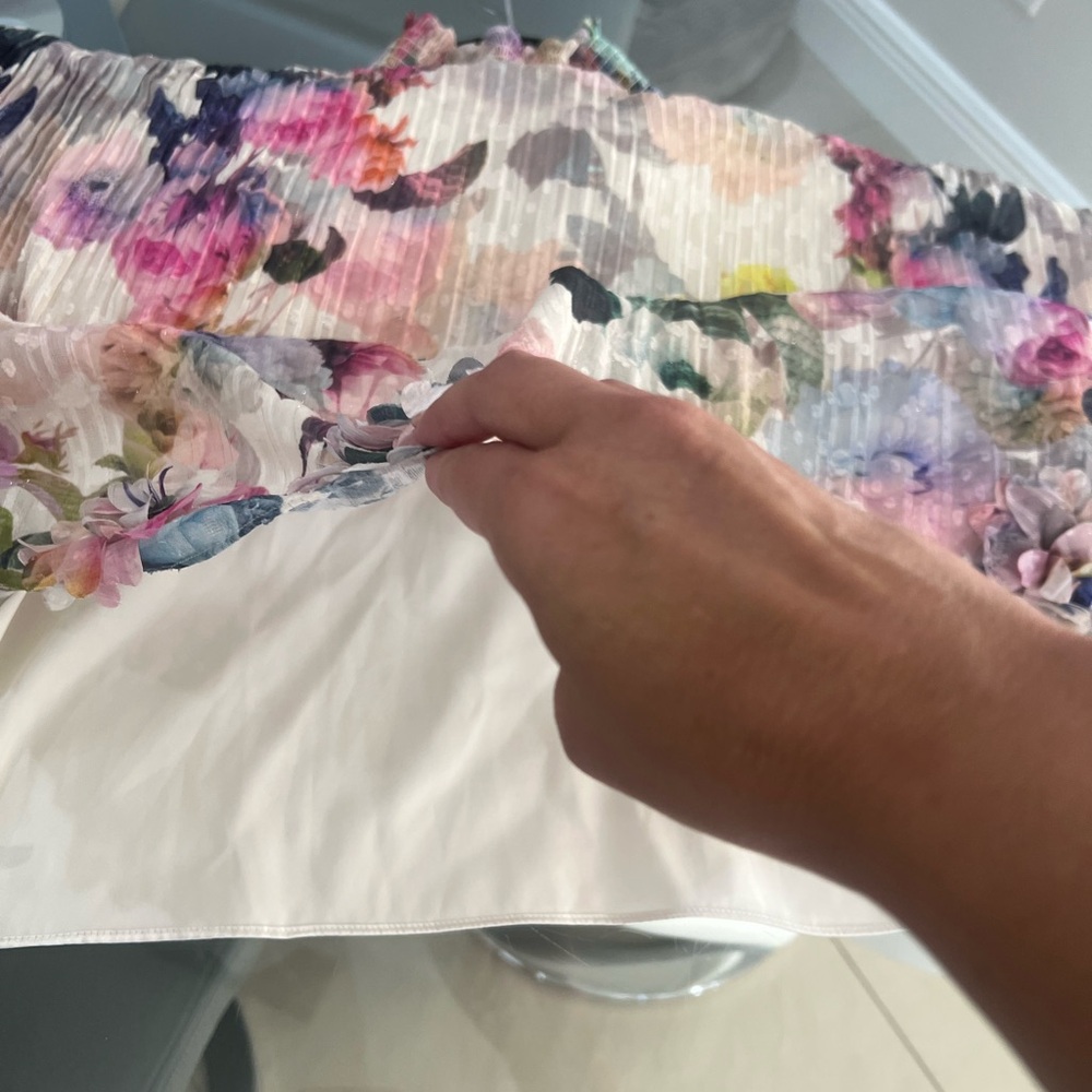 Alex Marie halter Multicolor Floral Pleated Mini Dress size 6 - Picture 7 of 8